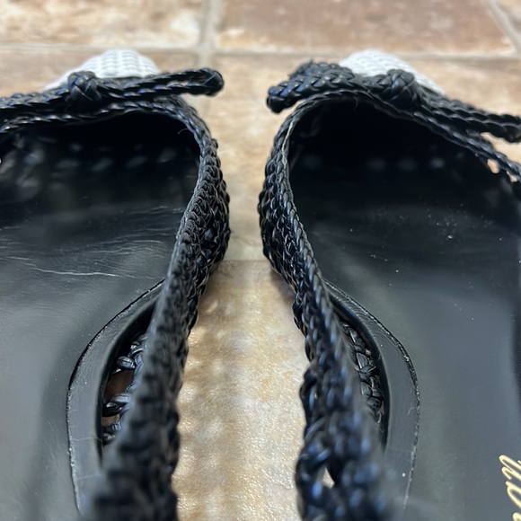 Delman Shana Woven Leather Flats with bow detail size 7 pin up feminine - Picture 11 of 12